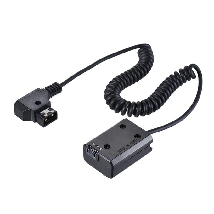 V-mount D-Tap naar batterijadapter spiraalkabel voor S ony DSLR-camera black