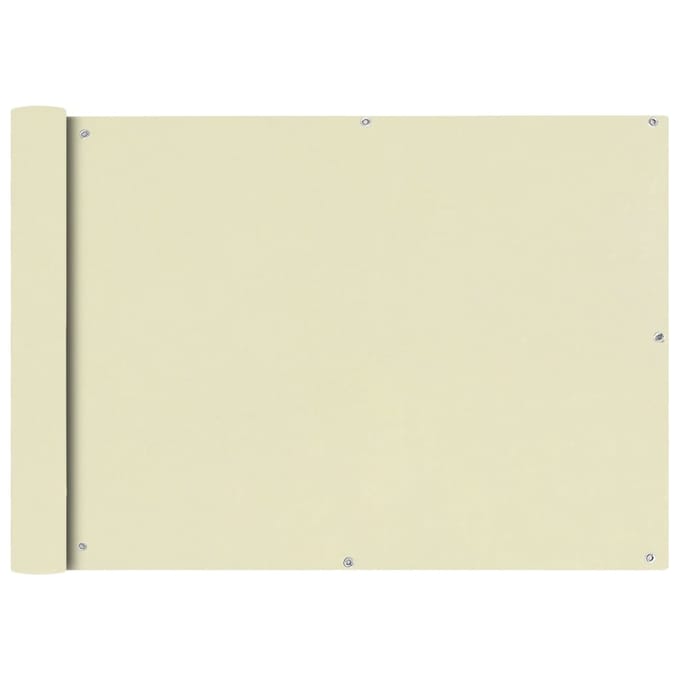 vidaXL - Balkonscherm - Oxford - textiel - 75x600 - cm - crème