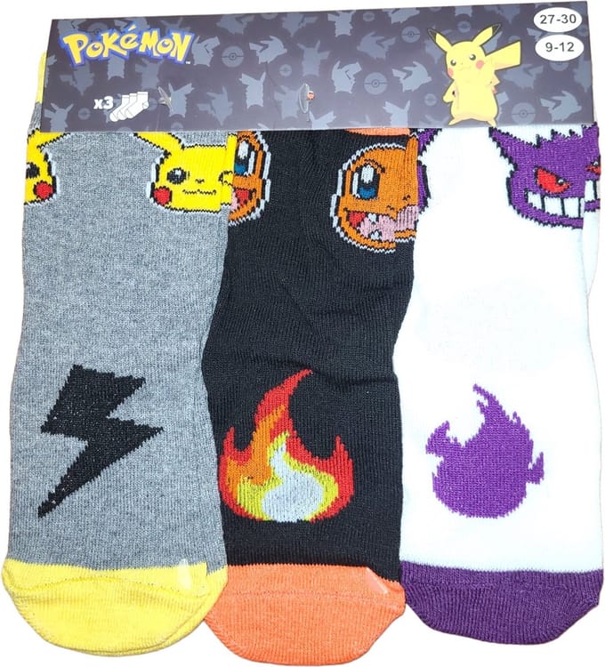 Pokémon- sokken Pokemon - 3 paar - jongens - maat 23/26