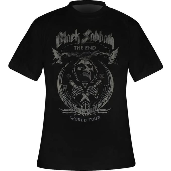Black Sabbath - The End Mushroom Cloud Heren T-shirt - M - Zwart