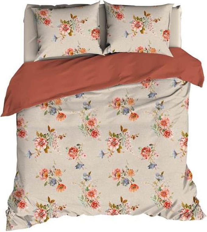 Satin d'Or Eileen - Dekbedovertrek - Lits-jumeaux 260x200/220 cm - Sandybeige
