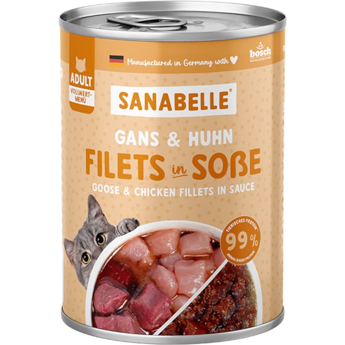 Voordeelpakket Sanabelle Vlees in Saus 24 x 380 g Kattenvoer - Gans & Kip