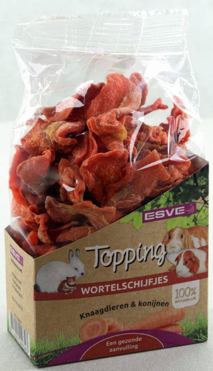 Esve Topping Wortelschijfjes - Knaagdiersnack - 125 g