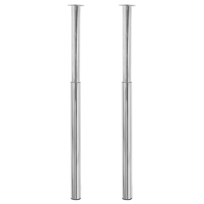 vidaXL - Tafelpoten - telescopisch - 710-1100 - mm - chroom - 2 - st