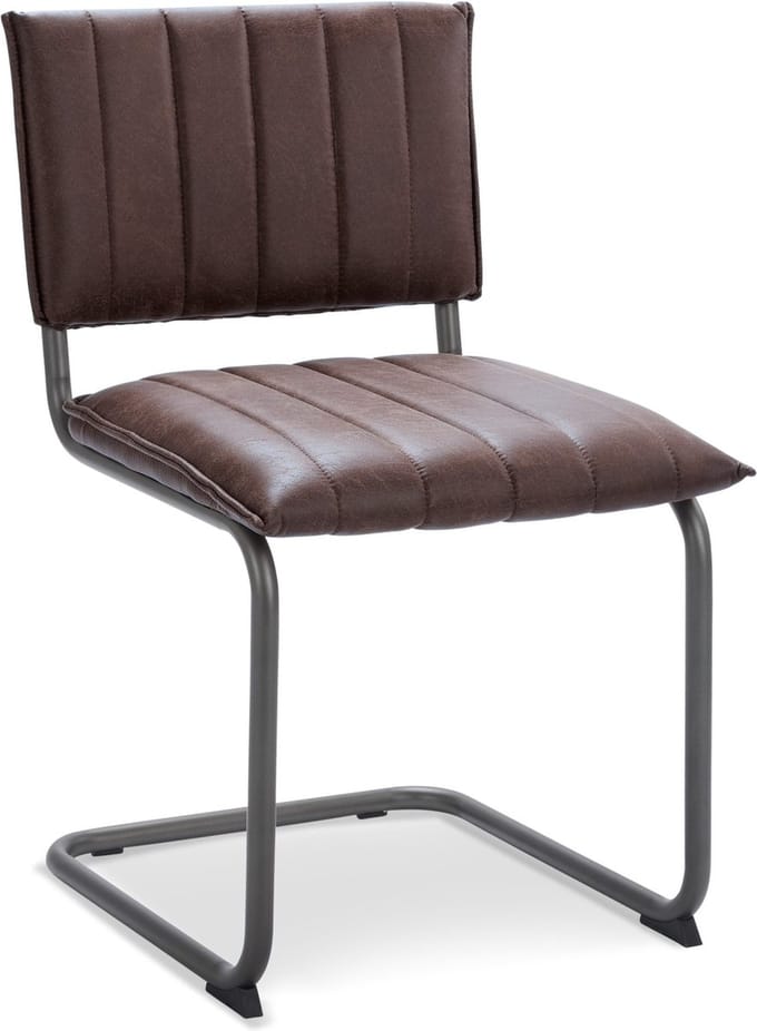 Icon Living - Stoel Denton - Stof Rawhide Brown - Gun Color Frame