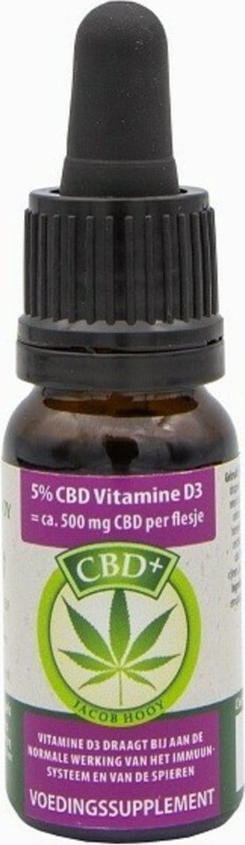 Jacob Hooy Cbd Plus Olie 5% + Vitamine D3 10 ml