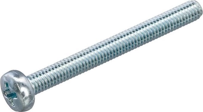 Metaalschroef M4x40 gegalvaniseerd cilinderkop per zak a 10 stuks - ck - 4.8 - kruiskop