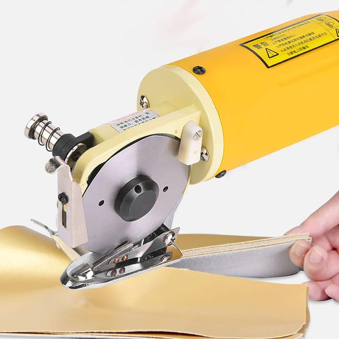 YJ-70 Handheld Elektrische Schaar Stof Stof Draagbare Snijmachine Naaiaccessoire yellow