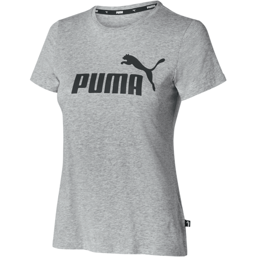 PUMA ESS Logo Tee Dames T-shirt - Lichtgrijs - Maat M