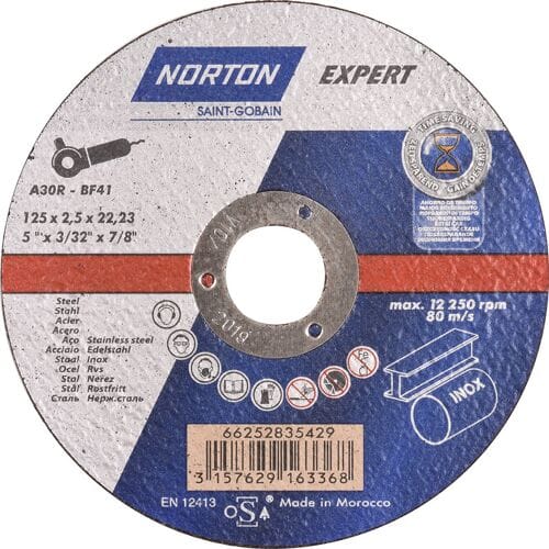Symantec Norton Expert doorslijpschijf staal/inox 125x2,5x22,23mm