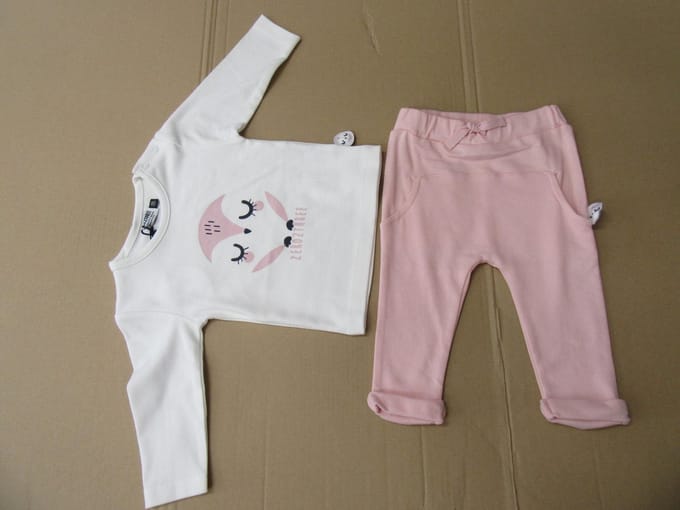ensemble tshirt+broek voor meisje , zero2three 1maand 56