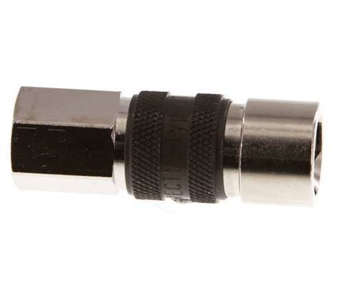 Vernikkeld Messing DN 5 Bruin-Coded Luchtkoppeling Snelkoppeling G 1/8 inch Binnendraad - CLS5-F-BN-BRO-P-CD-018
