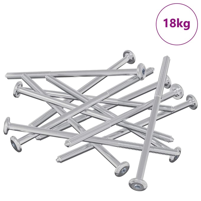vidaXL Schroef 800 pcs Zilver M6 x 120 mm Staal