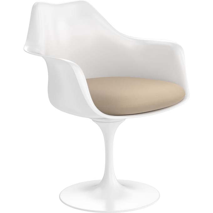 Knoll International Saarinen Tulip Armleunstoel - Tonus 4 (100) - ivory - wit