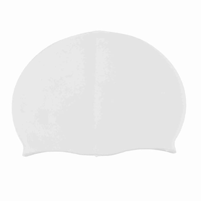 Duurzame Unisex Siliconen Waterdichte Zwemmuts Effen Hoge Elasticiteit Zwemmersmuts Wit wit
