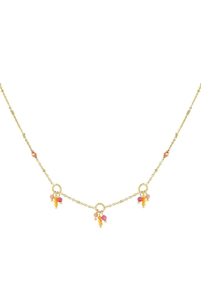 Ketting kleurrijke party - oranje roze
