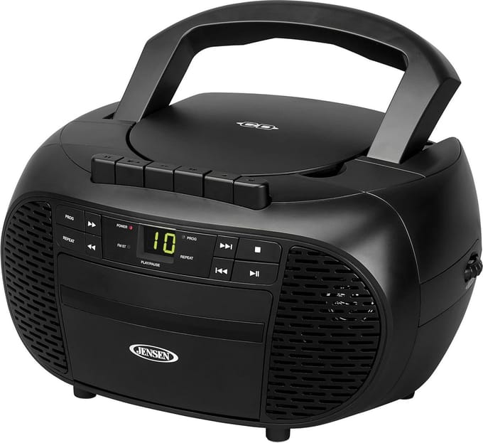 Draagbare CD-recorder met AM/FM-radio en Cassettespeler