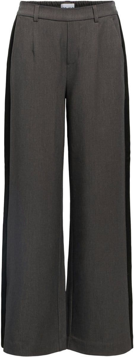 Object Objlisa Wide Pant Broeken Dames - Donkergrijs - Maat 34