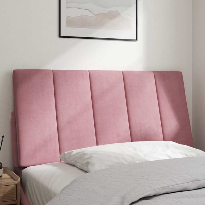 vidaXL - Hoofdbordkussen - "Hanko" - 100 - cm - fluweel - roze