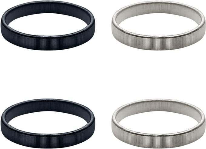 Purepeak Mouwophouders Set 4 Stuks - Zwart - Zilver - Dames - Heren - Elastisch