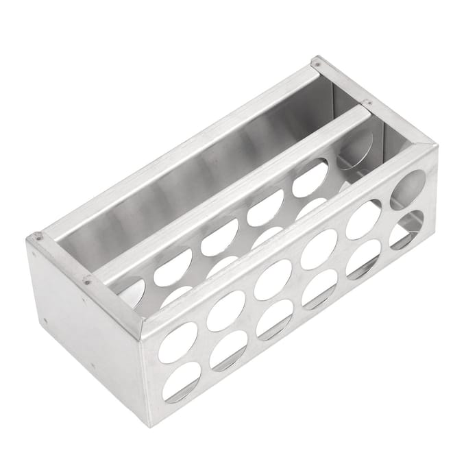 Reageerbuishouder 304 Roestvrij Staal Reageerbuishouder Rek voor Laboratorium en Studio 23mm 12 Gaten gray