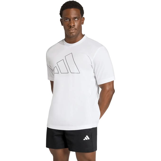 Adidas Workout Essentials Feelready Logo T-shirt Met Korte Mouwen Wit M / Regular Man