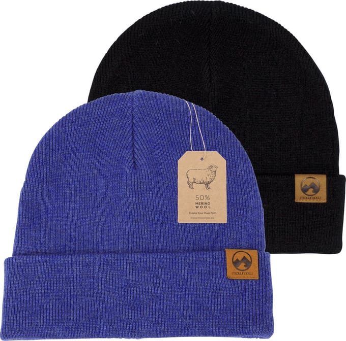 MowMow 2-pack Muts Merino - Beanie - Heren - Dames