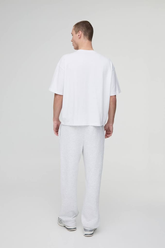 Essential Oversized Boxy Crew Neck T-Shirt | White | Size Small