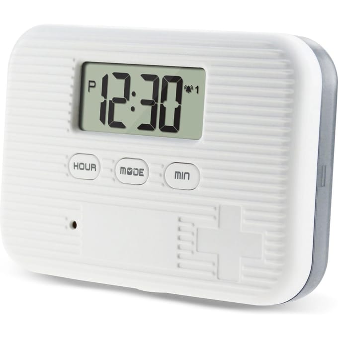 Draagbare Mini Pillendoosje Getimede Herinneringen 6 Vakjes Pillen Organizer Elektronische Herinnering Pillendoosje met Timer Vijf Groepen