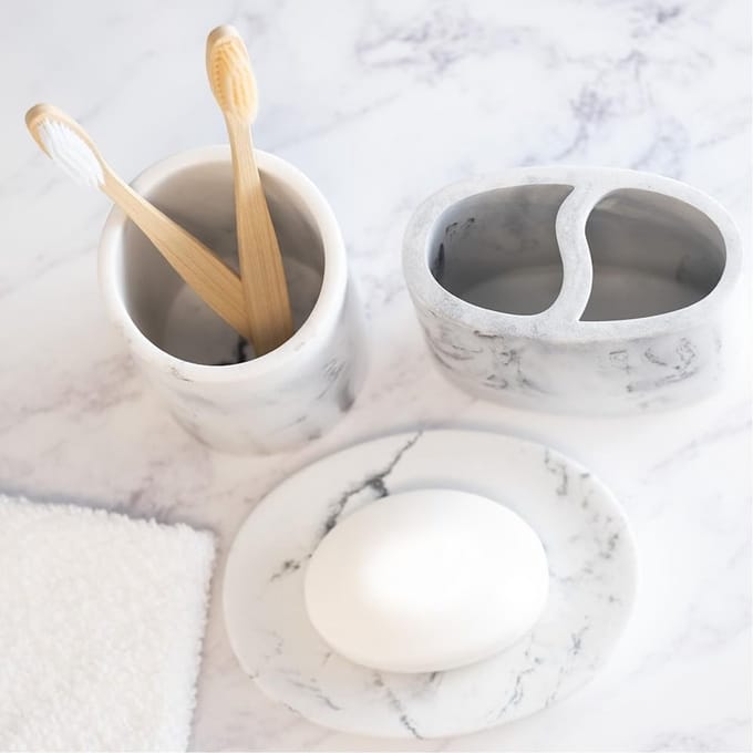 Dailygoods- Badkameraccessoireset 4-delig - Zeepdispenser