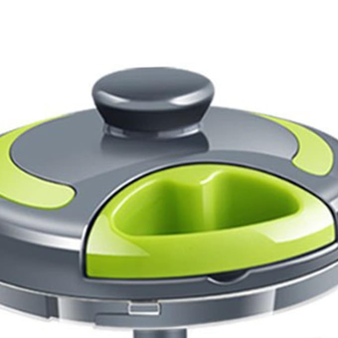 Draagbare mini-handknoflookhakmachine 500 ml grijs met reservemes gray