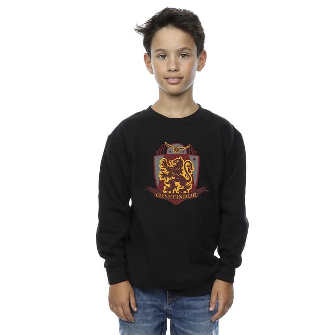 Harry Potter Jongens Gryffindor borstembleem Sweatshirt (Marineblauw)