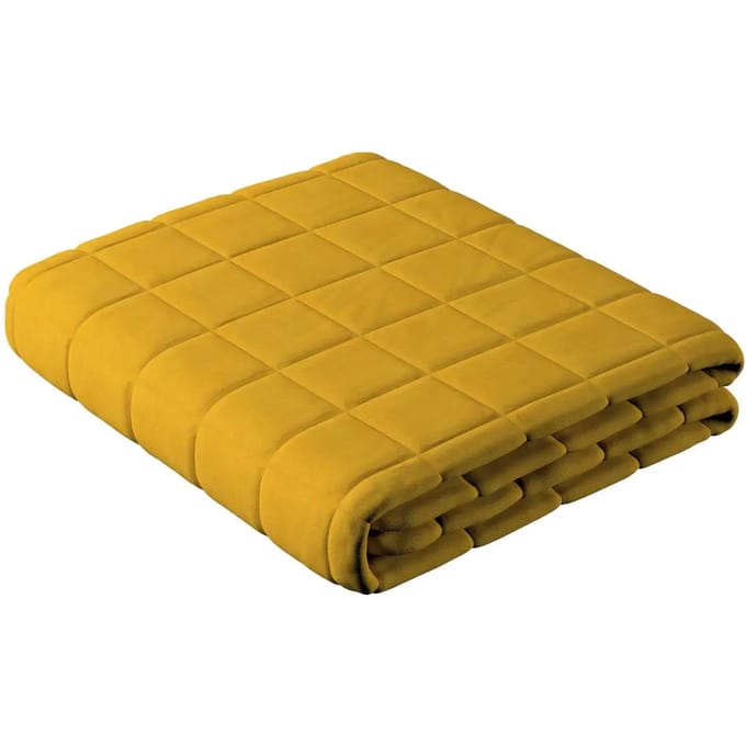 Geruite gewatteerde sprei Yellow Tipi Lillipop