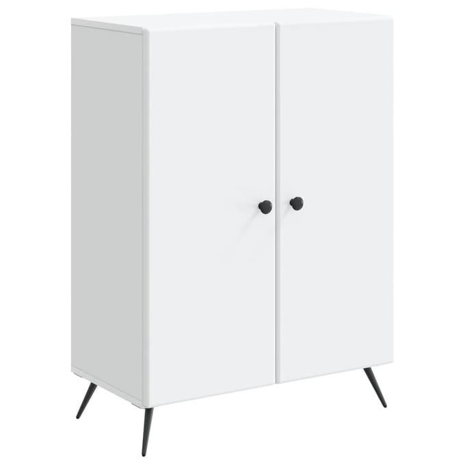 vidaXL - Dressoir - Wit - 66 - x - 34,5 - x - 90 - cm - Bewerkt - hout