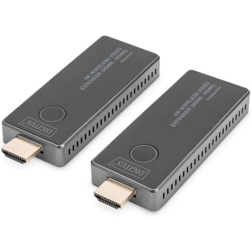 Digitus DS-55323 Draadloze HDMI-set 30 m 3840 x 2160 Pixel Geïntegreerde LED-weergave, Mobiele variant