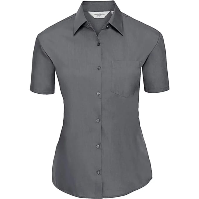 Korte mouwen popeline blouse voor dames Russell Athletic