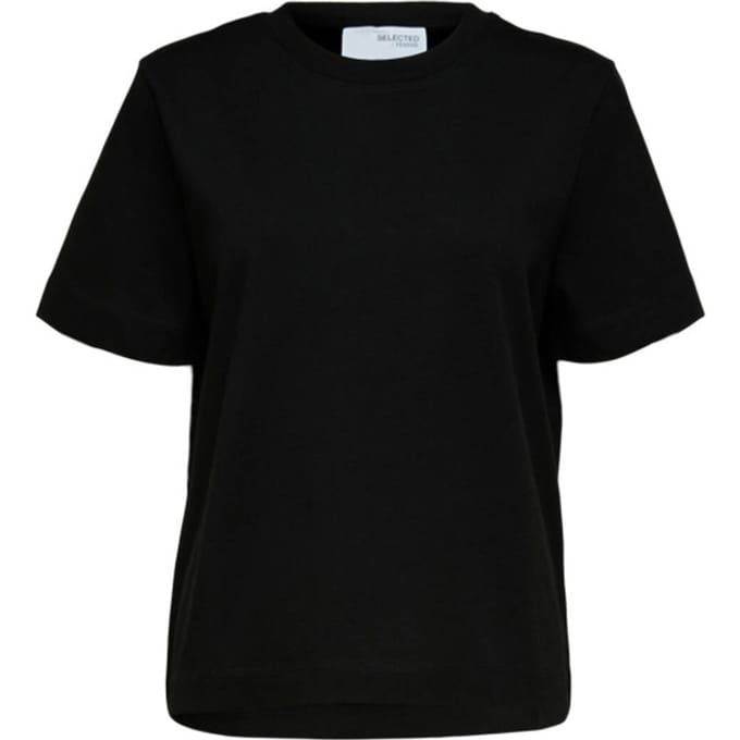 boxy fit T-shirt van katoen- en viscosemix model 'ESSENTIAL'