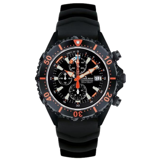 Chris Benz - CB-C300X-RS-KBS - Duikershorloge - Unisex - Quartz