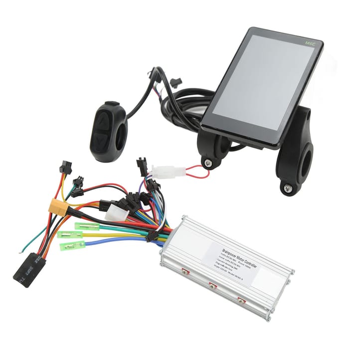 Elektrische Fiets Borstelloze Controller M6C LCD Display 3648V 500W ABS Aluminiumlegering Elektrische Fiets black