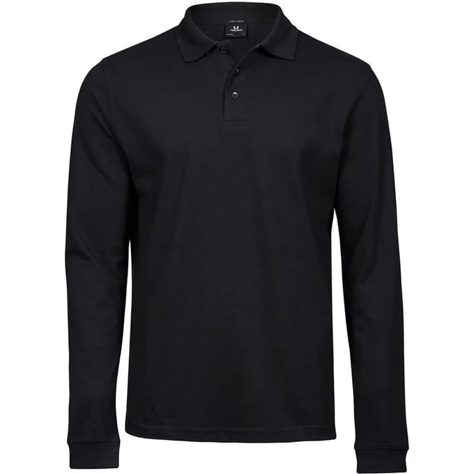 Tee Jays - Men´s Luxury Stretch Long Sleeve Polo - Black - S