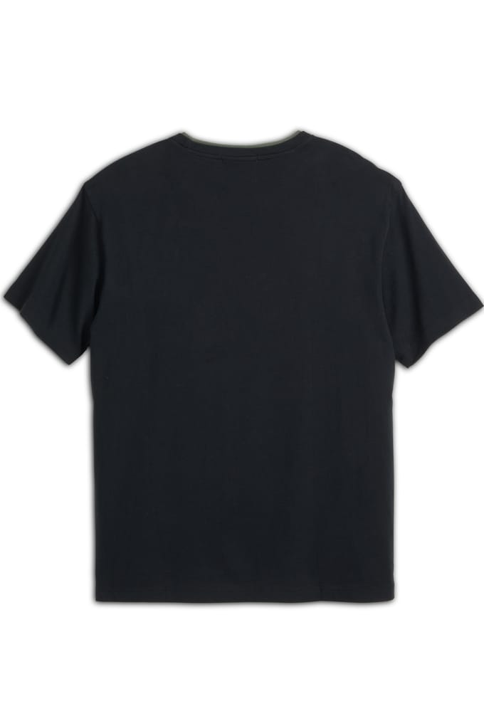 Scotch & Soda Ss Double Neck Graphic Tee Black/red Taglia: S | Magliette basic Outlet | Uomo | Nero