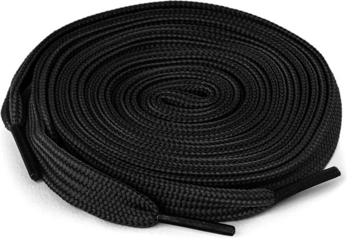 Ecorare® - Schoenveters zwart 120 cm - plat - veters 120cm