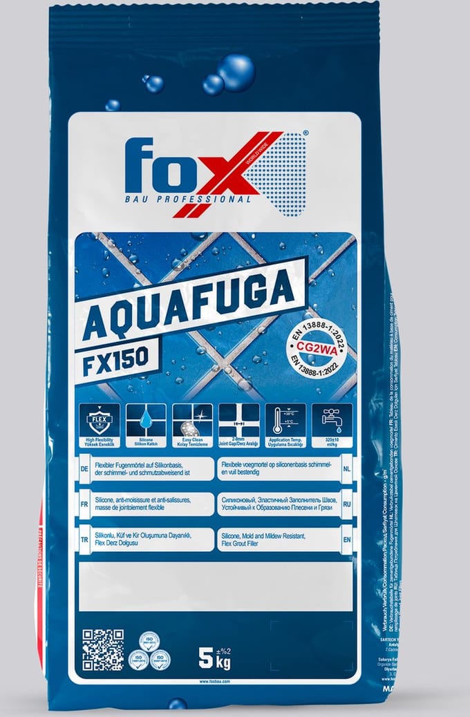 FOX AQUAFUGA FX150 - Voegmiddel - 5kg - Voegmortel - Wand en Vloer - Jasmijn