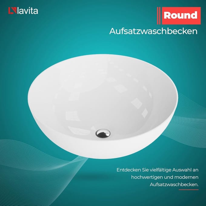 Waskom - Opzetwastafel Rond - Kleine Opbouw - Watergebruik