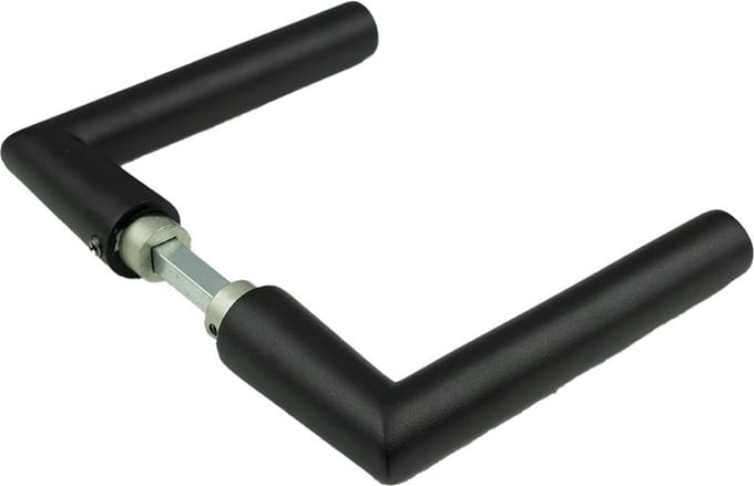 AMI deurkrukken 374 Haaks L-model - deurdikte 38/42mm - zwart - 739050