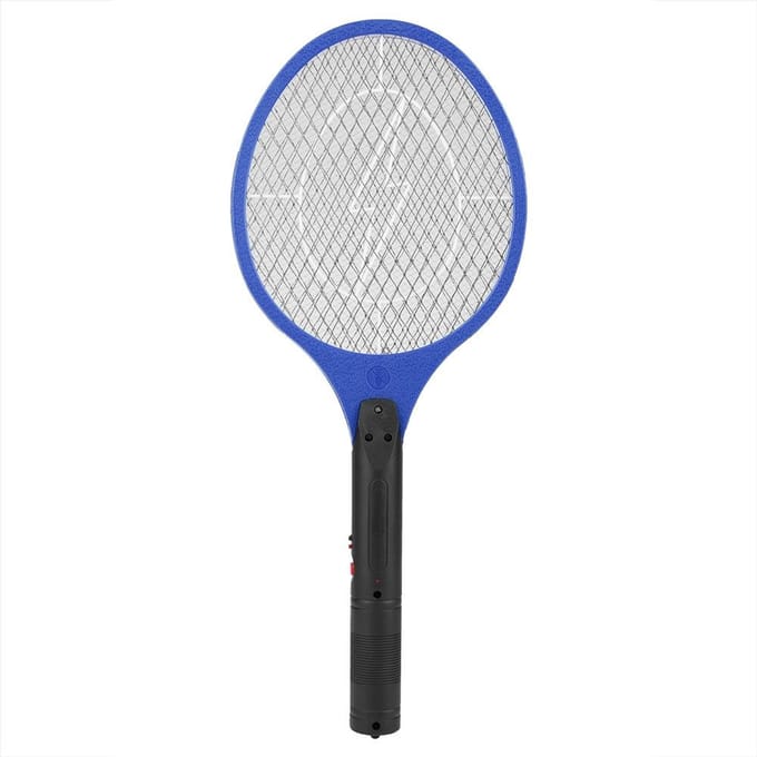 Draadloze Oplaadbare Elektrische Vliegen Muggen Mepper Bug Zapper Racket Insecten Doder Blauw blauw