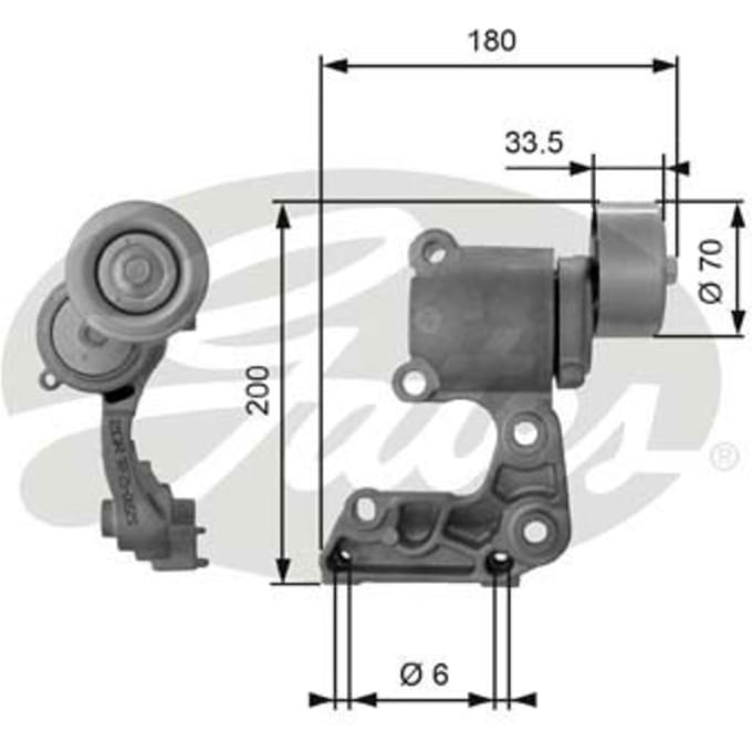 Spanpoelie, V-riem DriveAlign GATES T38410