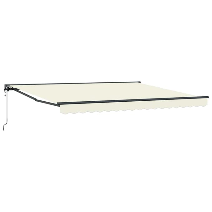 vidaXL Zijde Frame Crèmekleurig 400 × 300 cm Polyester met PU-coating