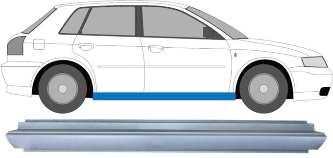 Reparatie dorpel voor Audi A3 8L 1996-2003 / Links = Rechts (symmetrisch)