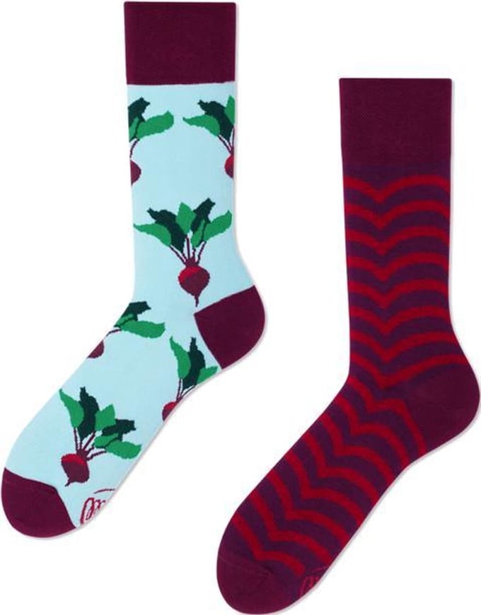 Toffe Sokken - Gekke Sokken - Leuke Sokken - Beetroot - Maat: 35 t/m 38